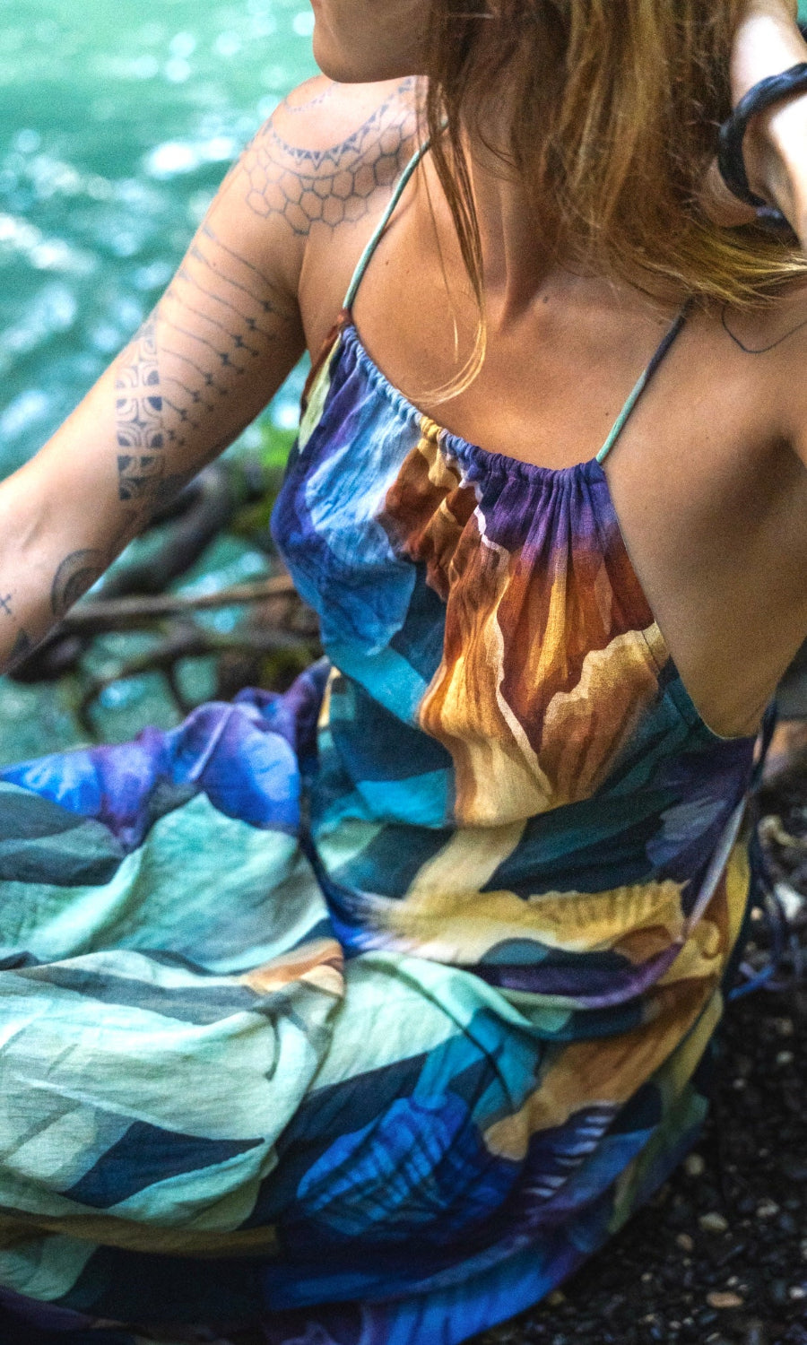 Halter Maxi Dress - Irises