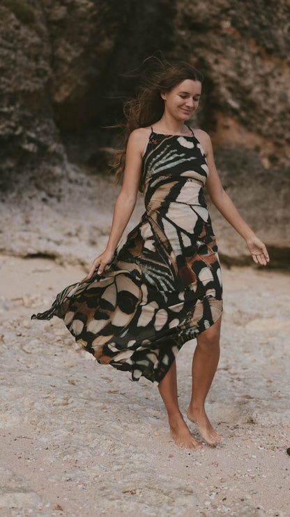 Halter Maxi Dress - Butterflies